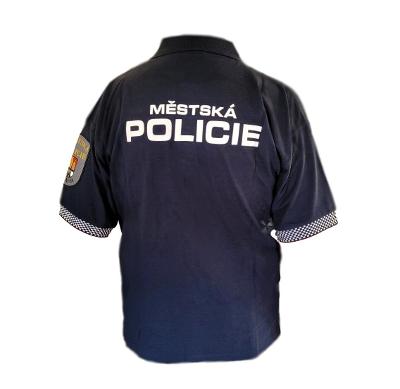 Nová tmavě modrá polokošile Městské Policie Praha, velikost XL