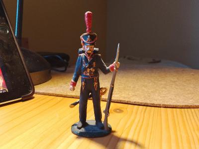 Cínová figurka. Námořník císařské gardy. Napoleonské války.