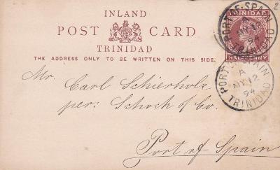 Velká Británie, Amerika, Karibik, Trinidad, Port of Spain 1894 v místě