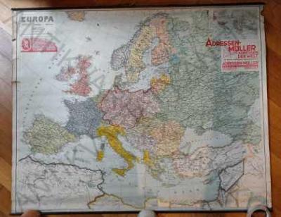 Nástěnná mapa Evropy 1939-40