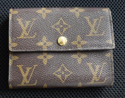 peněženka značky Louis Vuitton, poškozená
