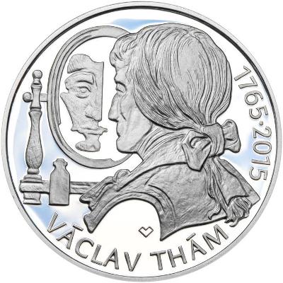 stříbrná pamětní mince ČNB - 500 Kč Václav Thám proof od 1,-