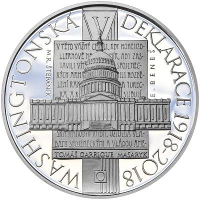 Pamětní mince ČNB - 500 Kč Washingtonská deklarace - proof od 1,-