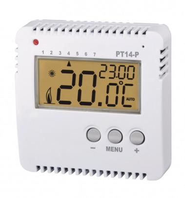 PT14-P - Prostorový prog. termostat pro ovl.el. topení - Elektrobock