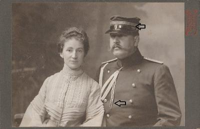 Kabinetka - důstojník švýcarské armády s paní - Taeschler St. Fiden