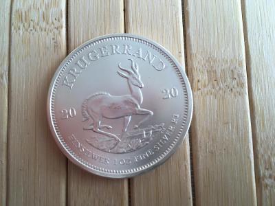 1x stříbrná mince Krugerrand, 1 oz 999/1000, r. 2020