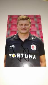 SK Slavia Praha - Dušan Uhrin - foto s podpisem