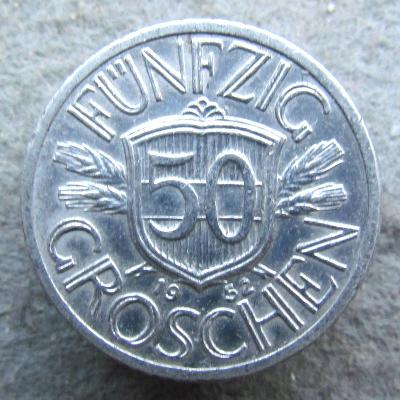 Rakousko 50 grošů 1952  
