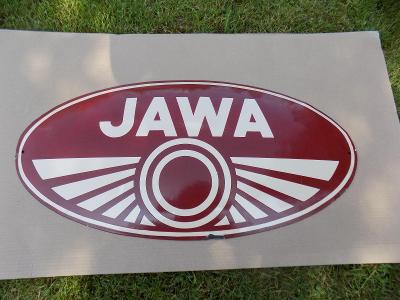 JAWA - stará obrovská smaltovaná cedule 80cm  