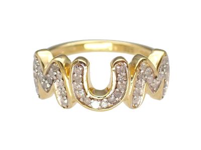 Diamantový prsten 0,24ct!!! "Máma"/ Maminka 