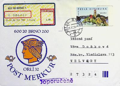 Doporučená obálka Brno automatová známka