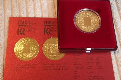 Zlatá mince 10000 Kč Zavedení čs. měny - BK (standard)