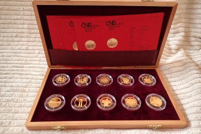Sada 10 zlatých mincí DSA (Deset století architektury) PROOF - VZÁCNÁ!