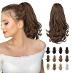 Prodlužovací culík na vlasy pro ženy 33cm - Tmavě hnědá - Kosmetika a parfémy
