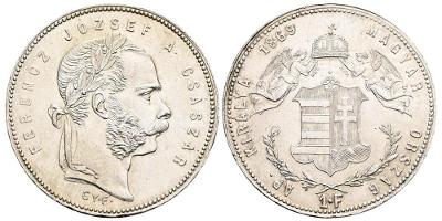 Zlatník/Forint 1869 GYF - LUXUS !!!