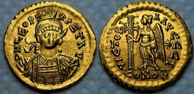 Zlatý  Solidus Leo I (457-474 AD) BEAUTIFUL!!!!!!!