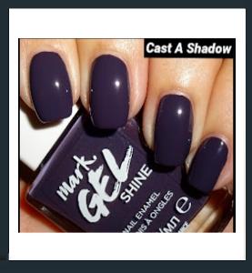 Avon - lak na nehty, mark gel shine, cast of shadow, fialový