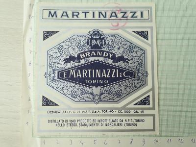 Brandy Martinazzi - etiketa z alkoholu 