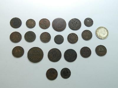 R-U staré mince - soubor mincí v pěkných stavech 