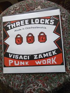 Visací zámek - Three locks TOP STAV červený vinyl  1.vydání