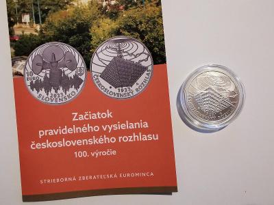 10€/2023 SR BU - 100.výročie československého rozhlasu