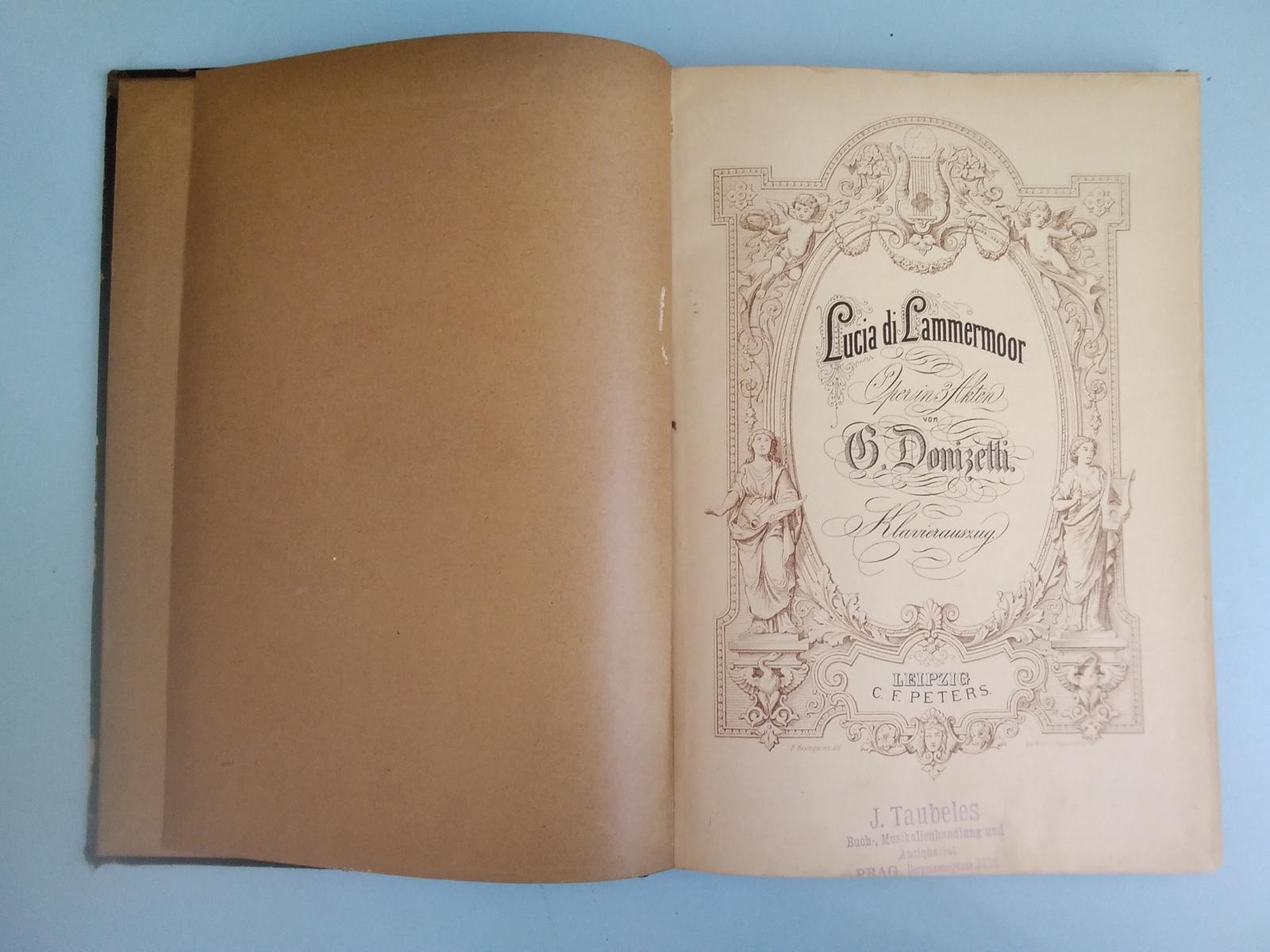 Kniha německá Lucia, Donizetti, 27,5x20cm (0403) - Knihy a časopisy