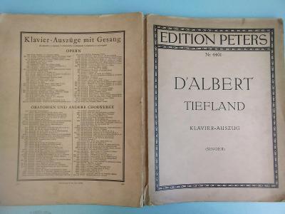 Kniha německá Tiefland, E. D'Albert, 30,5x23cm (0404)