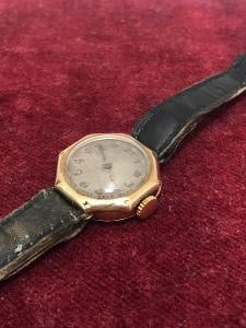 Starožitné zlaté dámske hodinky UNION Horlogére 585/14k