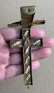 Veliký Relikviář kříž baroko církevní relikvie ostatky 7 svatých TOP !