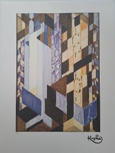 František Kupka - Plochy příčné - Certifikát, 70 x 50 cm