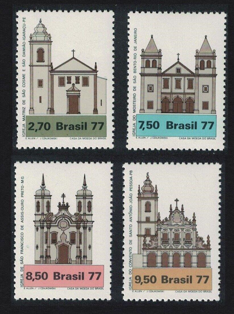 Brazília 1977 Kostoly Mi# 1637-40 Kat 6.50€ 0826 - Známky