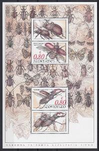 Slovensko ** Mi.Bl.43 Hmyz, brouci (Mi€ 3,80)
