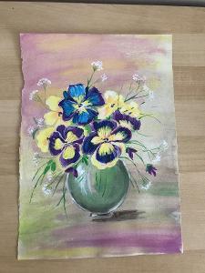 Malované obrázky květin 