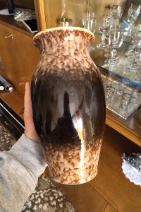 Keramická váza, hnědá, výška cca 30cm