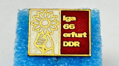 Odznak DDR výstava zahradních květin 1966 Iga 66 erfurt 