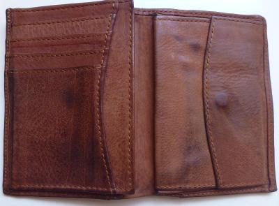 Pánská peněženka z pravé kůže - použitá, ve skvělé stavu