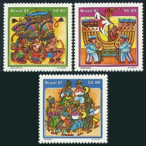 Brazílie 1981 Folklór Mi# Mi# 1840-42 Kat 5€ 0833