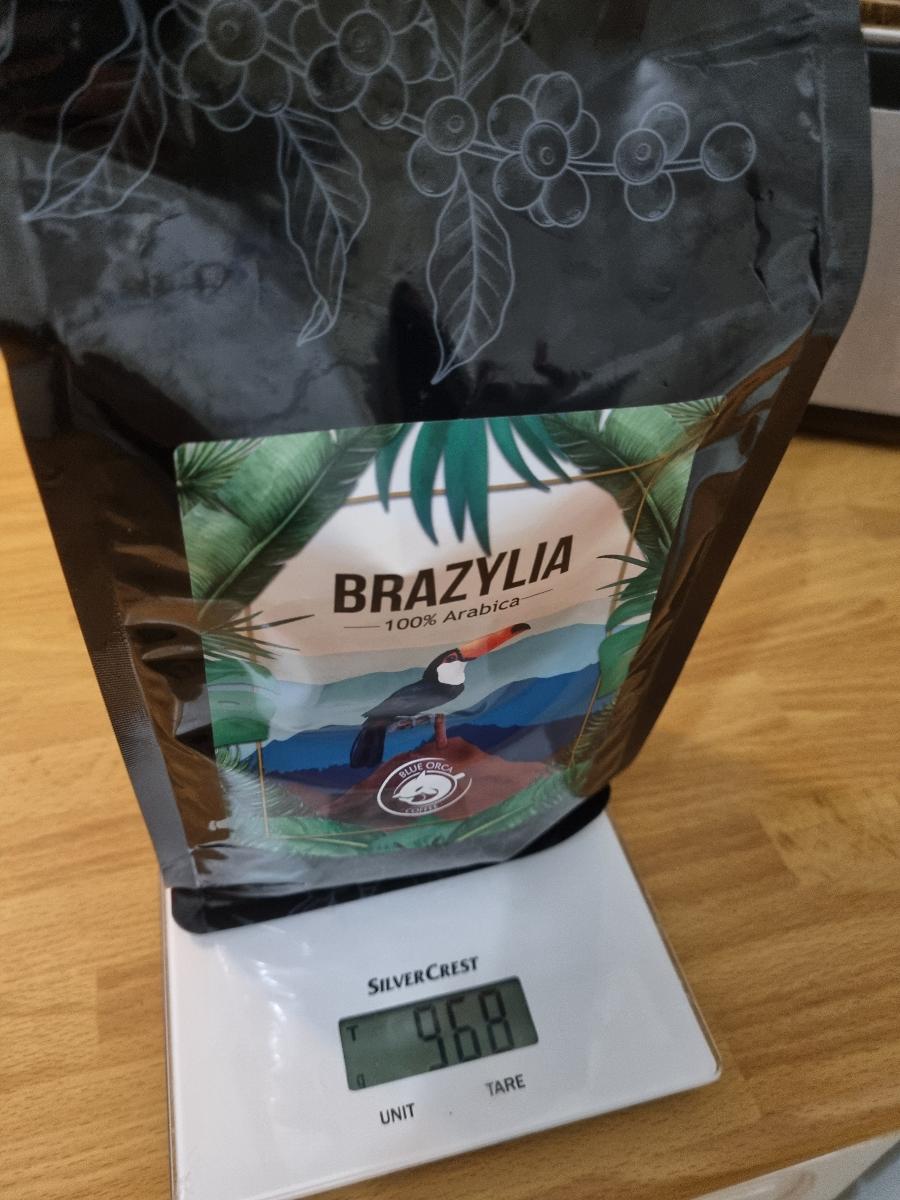 Zrnková káva Blue Orca Coffee Brazília 900 g Arabica Arabika Brazylia - Potraviny