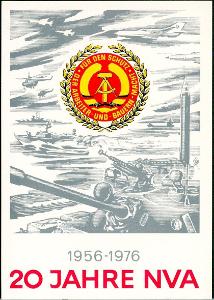 14B1598 Lístek 20let NVA (Nationale Volksarmee) - armáda DDR