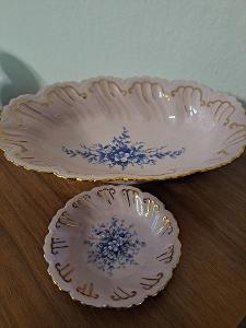 Růžový porcelán, Leander 1946, 14 karat gold