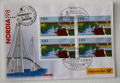 Německá pošta  Nordia 1998 / Obálka (o10)