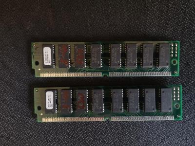 RETRO RAM SIMM 72pin 16MB (2x8MB), EDO, 60ns, shodný funkční pár
