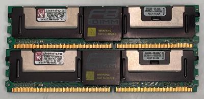 4GB - 2x Kingston DDR2 1GB 667MHz CL5 ECC KVR667D2D8F5/1G