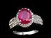 Strieborný prsteň - africký rubín, zirkón 2,31 ct/ certifikát - Šperky