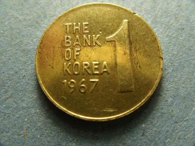 JIŽNÍ KOREA - 1 WON z roku 1967