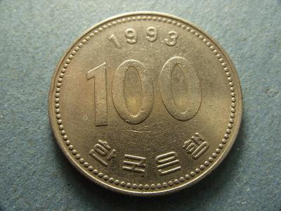 JIŽNÍ KOREA - 100 WON z roku 1993