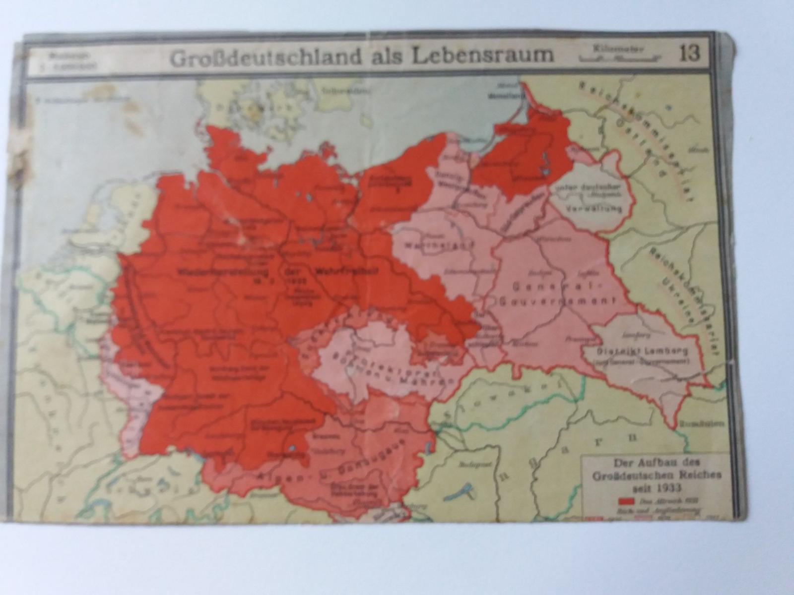 Mapa nemeckej ríše podľa NSDAP - Mapy a veduty Európa