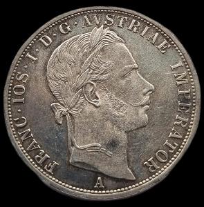 Stříbrný 2 zlatník/Zkouška/ 1860 A- F.J.I. katalog az 250tis.