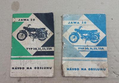 2x Návod k obsluze JAWA 50 typ 20,21,23,23A 1970 a 1971