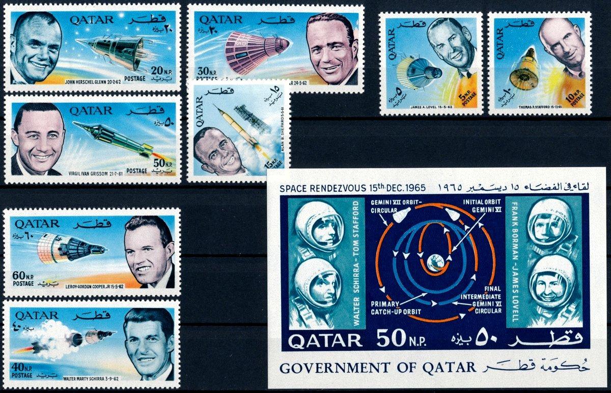 Katar 1966 **/ Mi. 142-9 + Block 8 , komplet , kozmos , /22/ - Známky